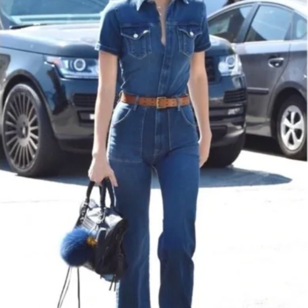 FRAME Denim Jumpsuit  in Darkest Wash Size Small